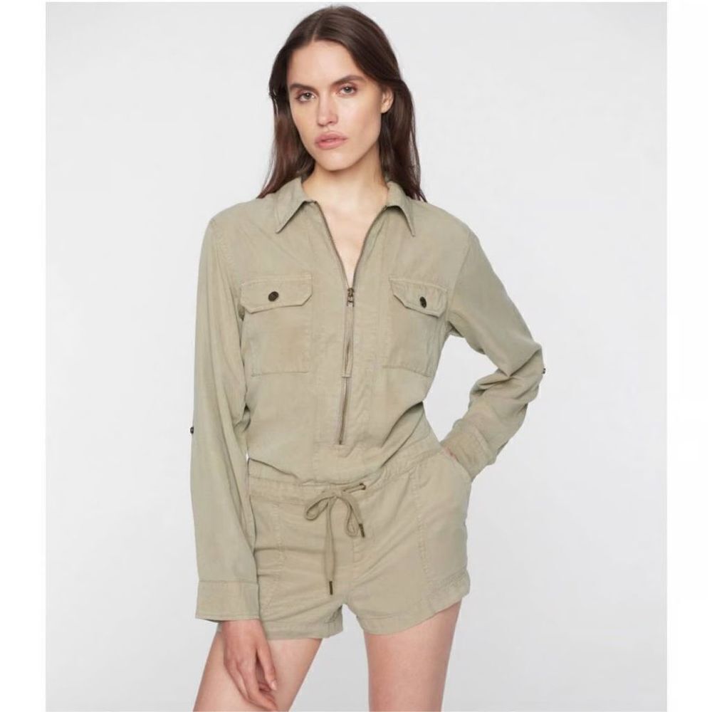 Pam & Gela Gasoline Romper in Light Army Green Size P/S